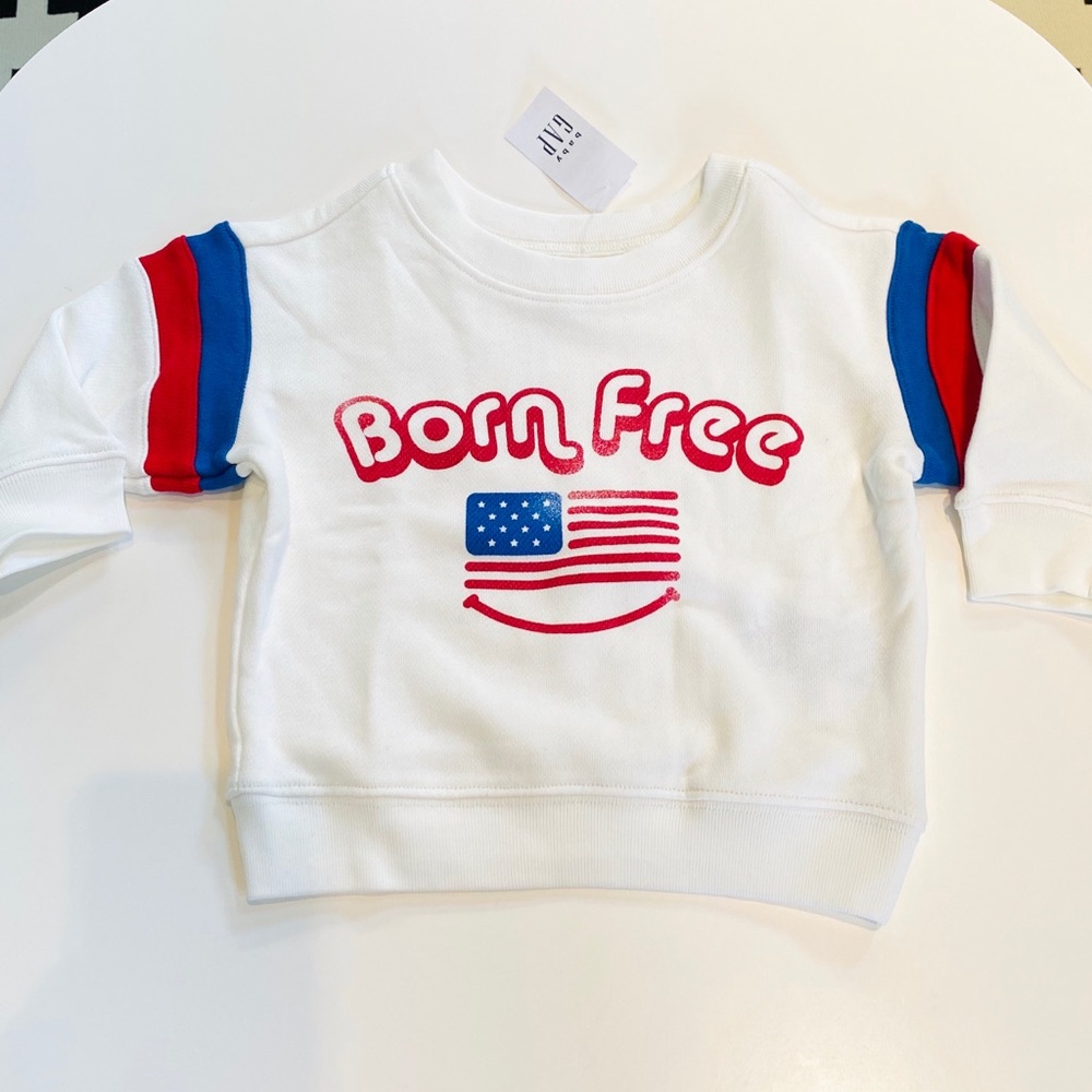 NWT Baby Gap “Born Free” sweatshirt